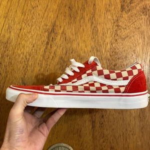 Red and White Checkered Old Skool Vans